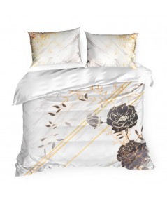 Pościel makosatyna bawełniana Eva Minge Roxane 160x200 + 2x 70x80