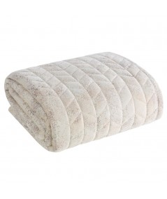 Narzuta velvet Agata 220x240 kremowa/złota
