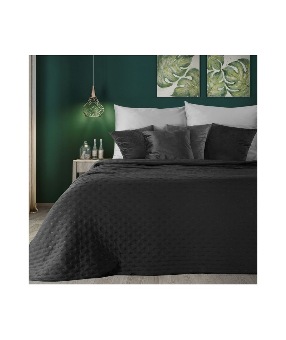 Narzuta mikrofibra Libi 2 220x240 czarna