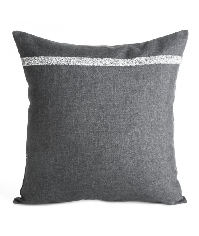 Poszewka z cyrkoniami Loara 40x40 grafitowa
