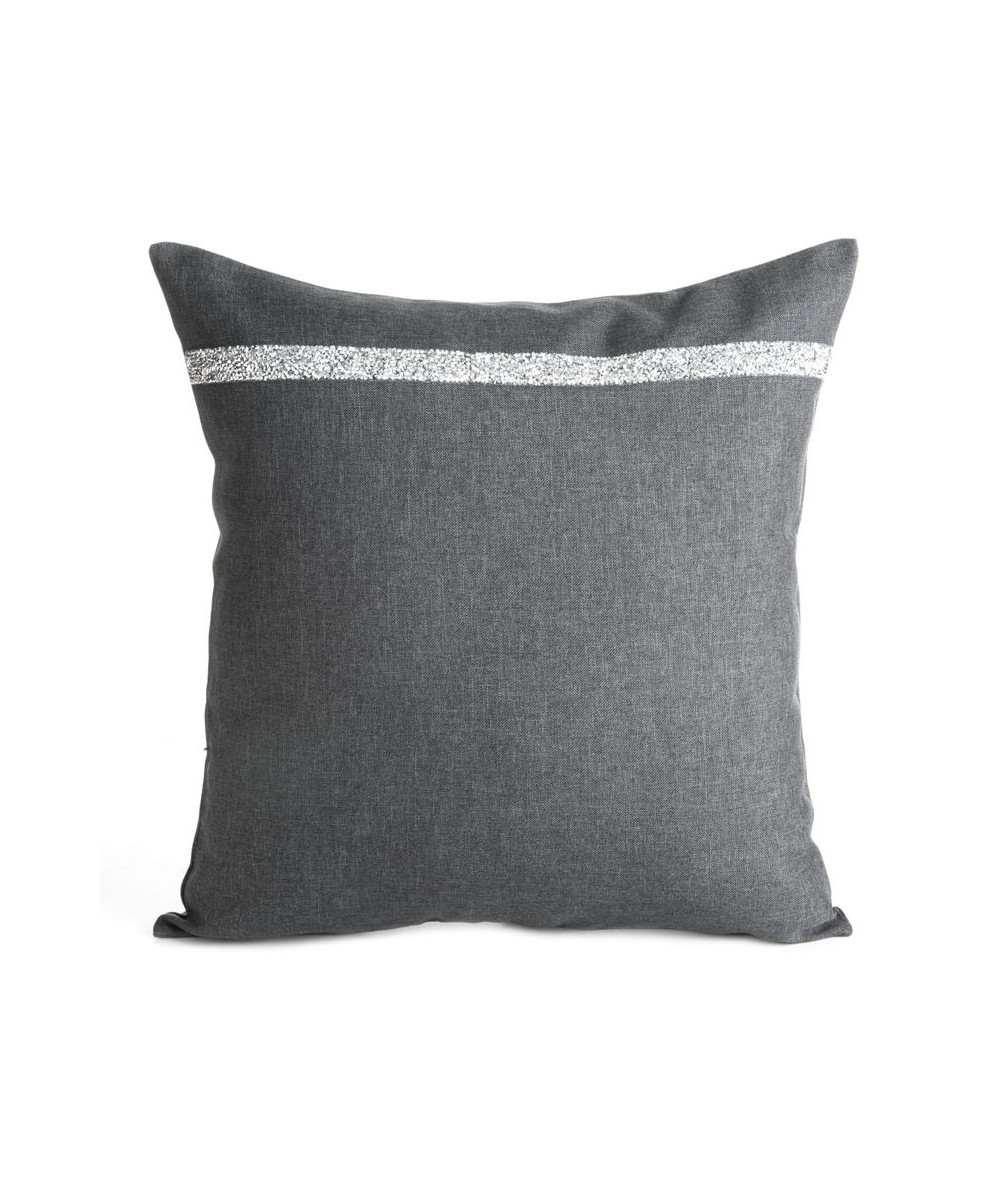 Poszewka z cyrkoniami Loara 40x40 grafitowa