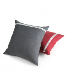 Poszewka z cyrkoniami Loara 40x40 grafitowa