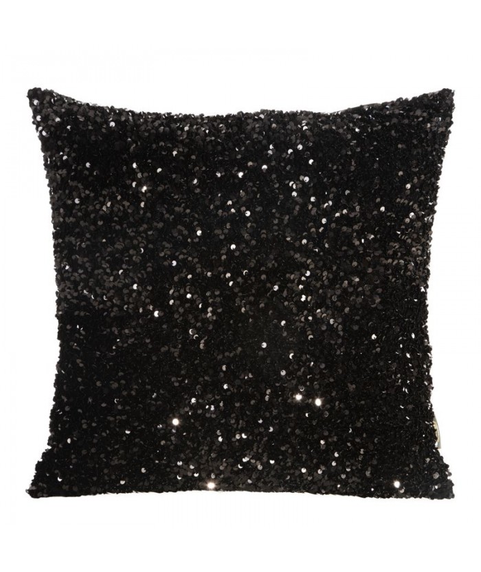 Poszewka z cekinami Belisa 45x45 czarna