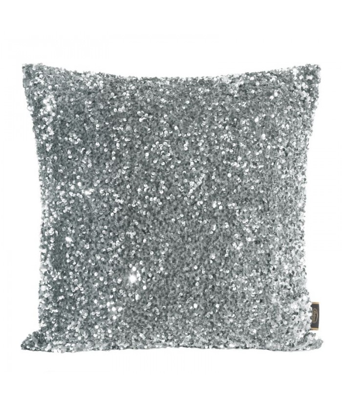 Poszewka z cekinami Belisa 45x45 srebrna