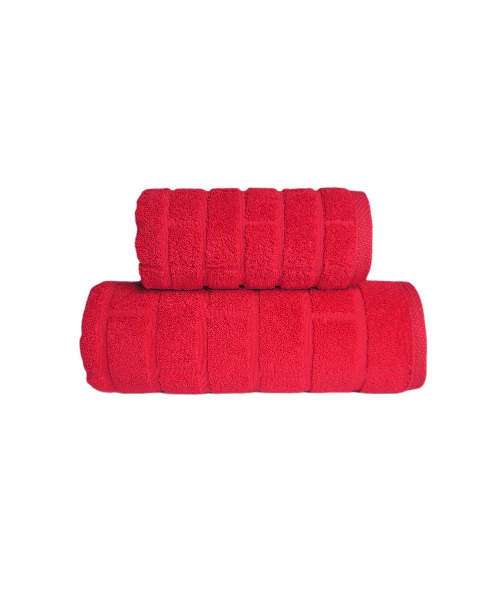 Ręcznik Brick mikrobawełna 50x90 Czerwony GRENO