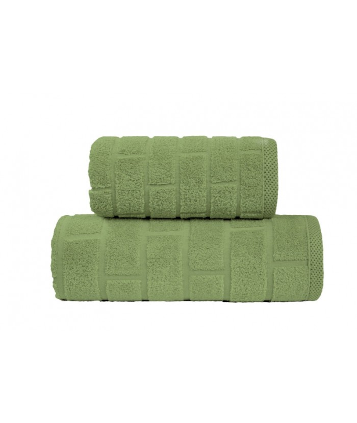 Ręcznik Brick mikrobawełna 50x90 Oliwkowyl GRENO