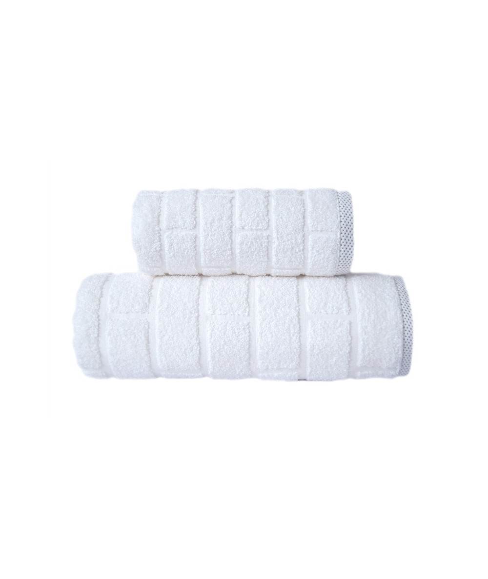Ręcznik Brick mikrobawełna 70x140 Biały GRENO