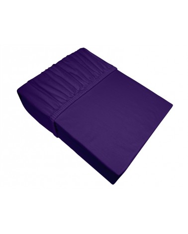 Prześcieradło bawełna jersey Frotex 200x220 z gumką śliwkowe