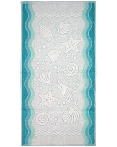Ręcznik Flora Ocean bawełna 50x100 turkusowy