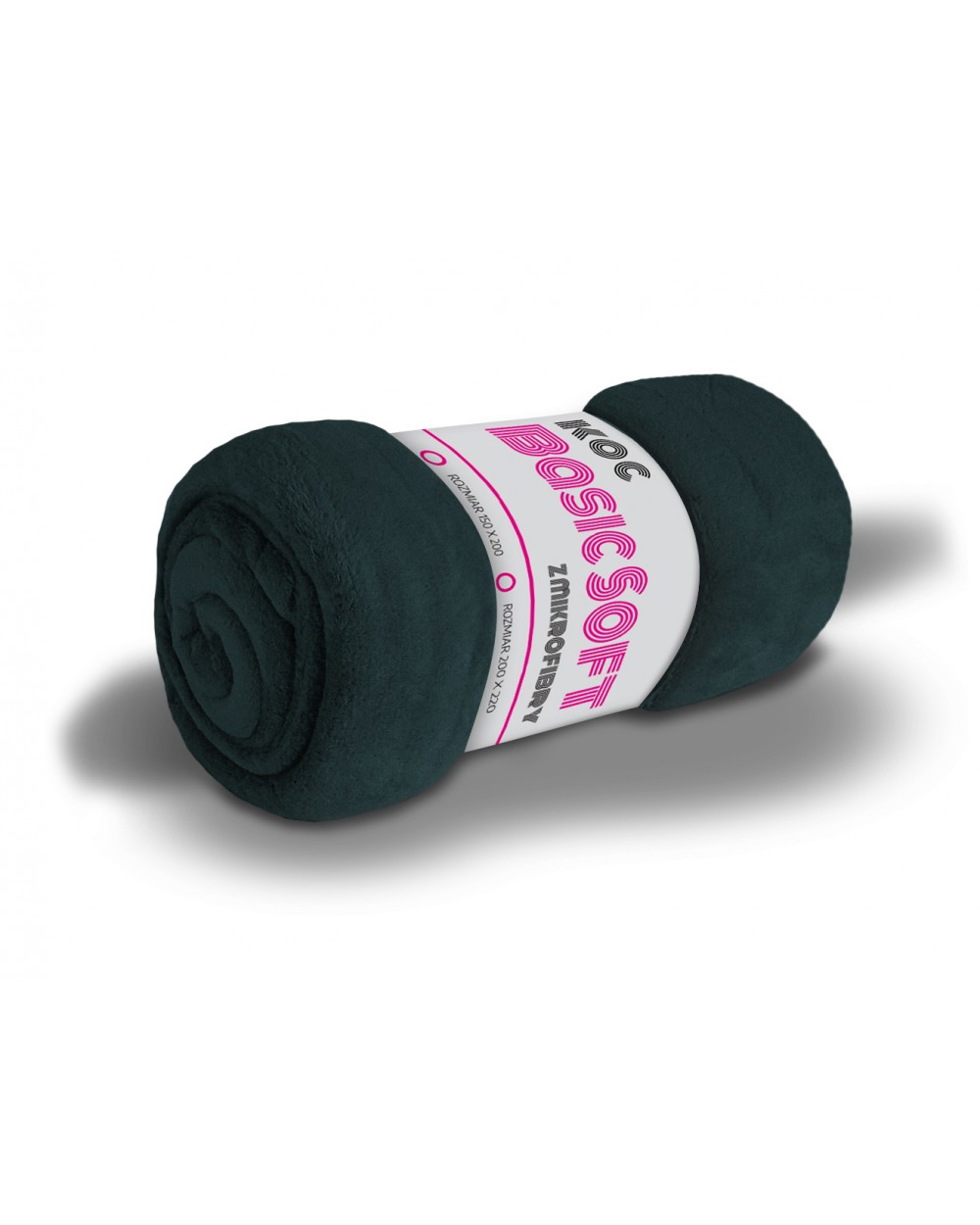 Koc mikrofibra Basic Soft 150x200 czarny jet set