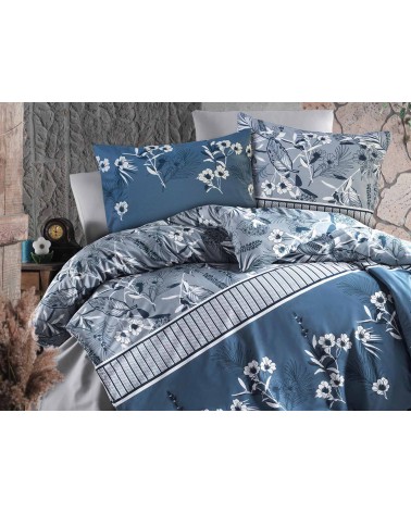 Pościel bawełniana 160x200 + 2x70x80 Burrell Navy Blue Exclusive
