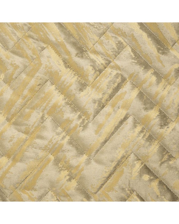 Narzuta velvet 170x210 Agata beżowa/złota