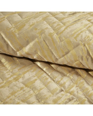 Narzuta velvet 170x210 Agata beżowa/złota