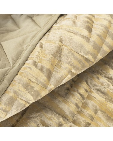 Narzuta velvet 170x210 Agata beżowa/złota