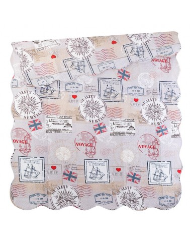 Narzuta z nadrukiem 170x210 Londyn grafitowa