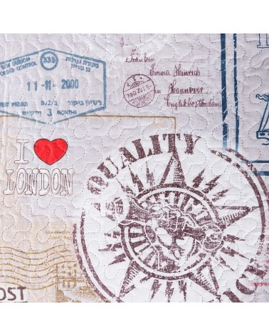 Narzuta z nadrukiem 170x210 Londyn grafitowa