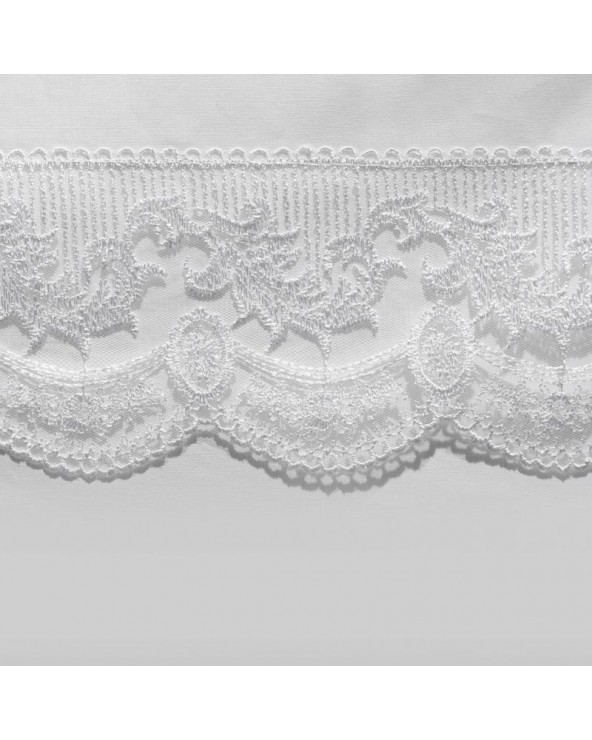 Pościel bawełna 200x220+2x70x80 z koronką Lana 1 biała