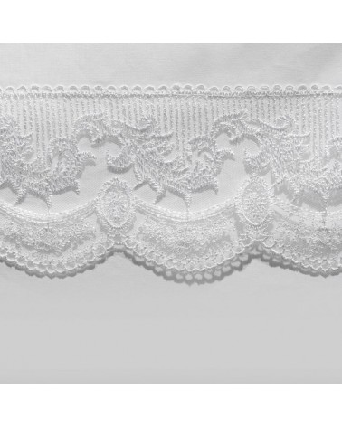 Pościel bawełna 200x220+2x70x80 z koronką Lana 1 biała