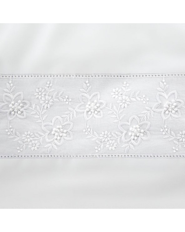 Pościel bawełna 160x200+2x70x80 z koronką Lana 8 biała