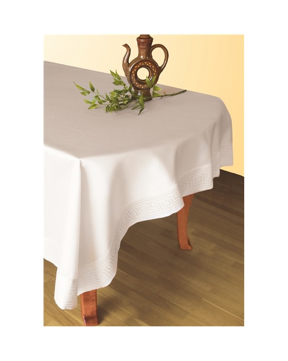 Polski obrus Teflonowany 80x80 Greek kremowy