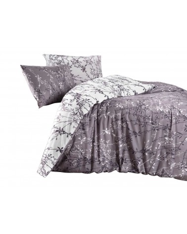 Pościel bawełniana 160x200 + 2x70x80 Zena Lila Exclusive