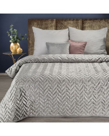 Narzuta velvet 170x210 Agata 1 srebrna