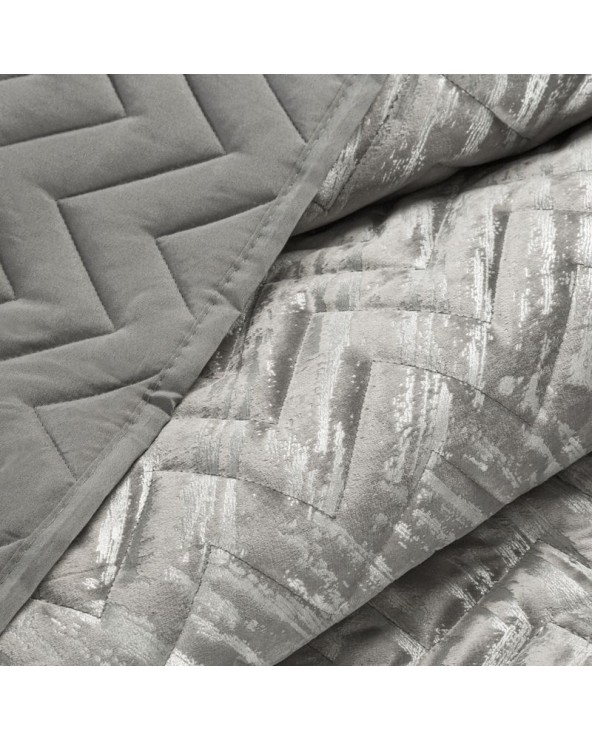 Narzuta velvet 170x210 Agata 1 srebrna