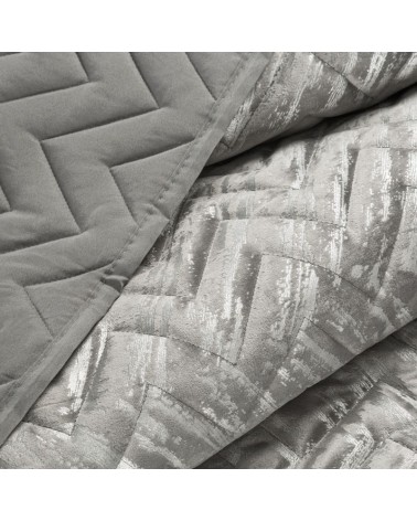 Narzuta velvet 170x210 Agata 1 srebrna