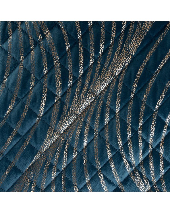 Narzuta velvet 220x240 Blanca 1 granatowa/złota