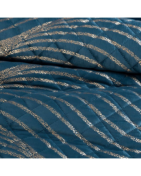 Narzuta velvet 220x240 Blanca 1 granatowa/złota