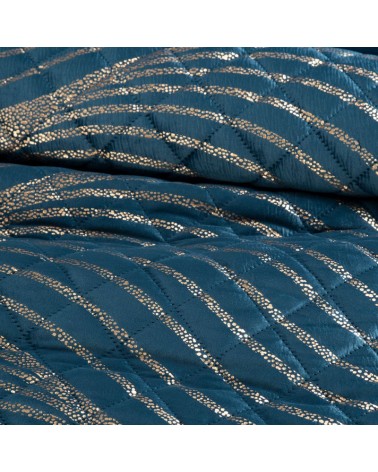 Narzuta velvet 220x240 Blanca 1 granatowa/złota