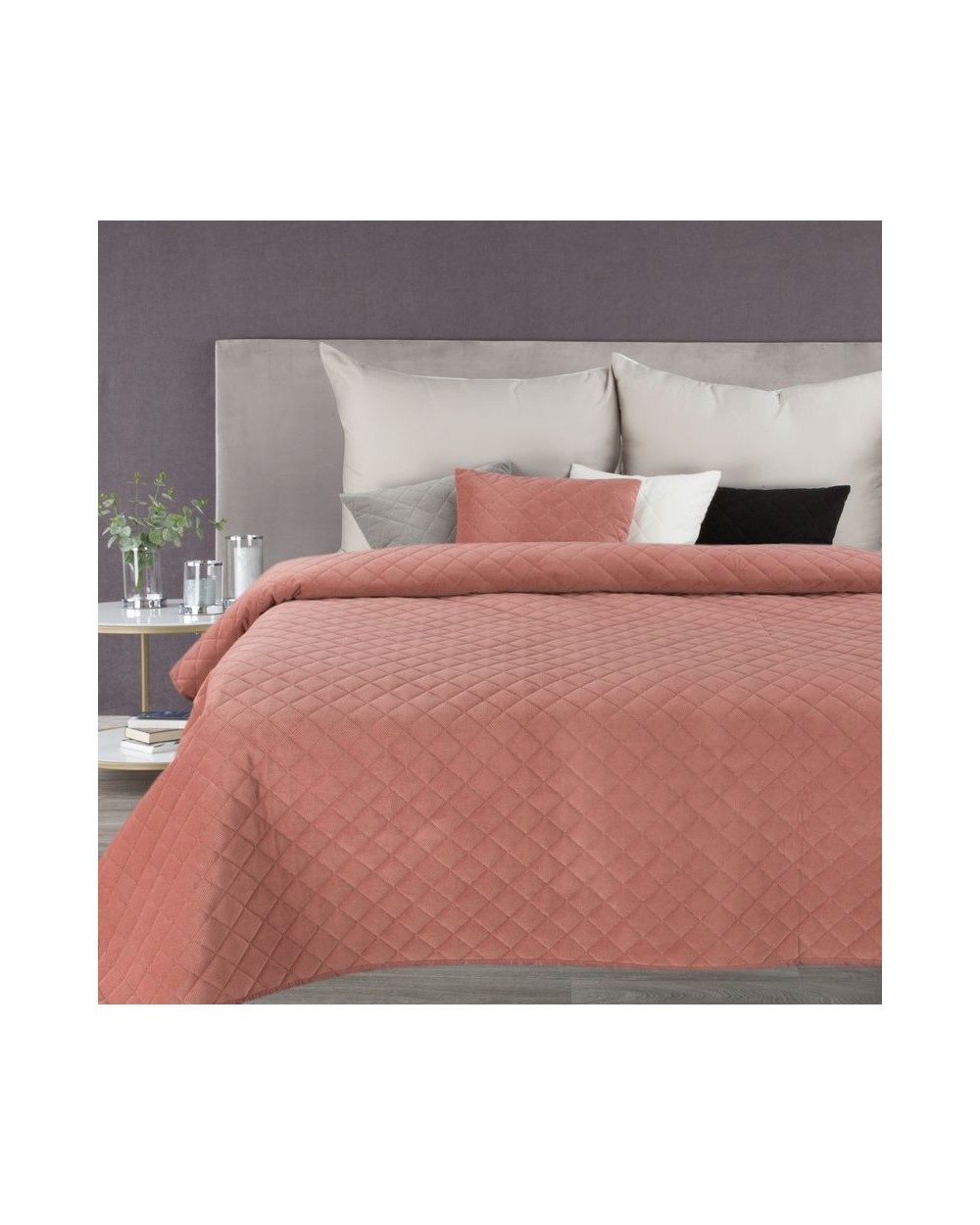 Narzuta velvet 170x210 Milo różowa