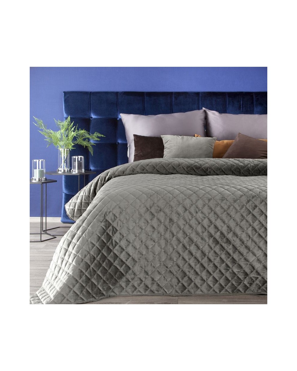 Narzuta velvet 170x210 Ria 1 ciemnobeżowa