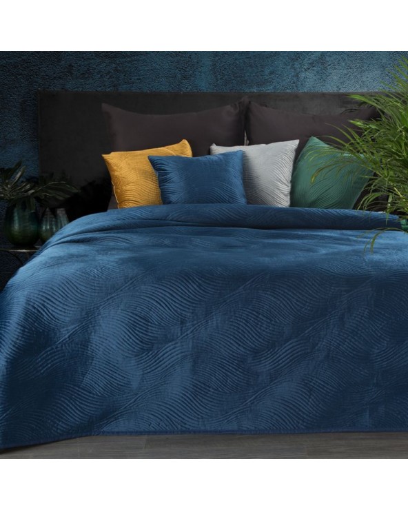 Narzuta velvet 170x210 Ria 5 granatowa