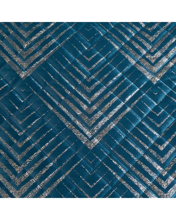 Narzuta velvet 220x240 Victoria 1 granatowa/złota