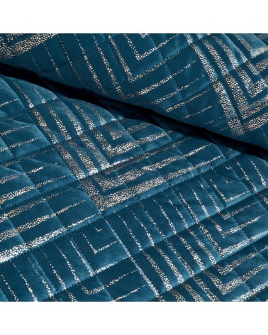 Narzuta velvet 220x240 Victoria 1 granatowa/złota