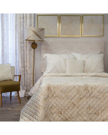 Narzuta velvet 220x240 Blanca 1 biała/złota
