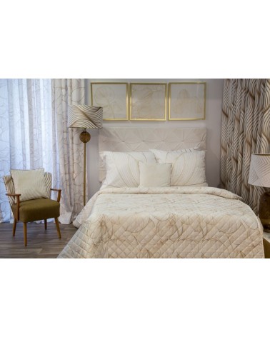 Narzuta velvet 220x240 Blanca 1 biała/złota
