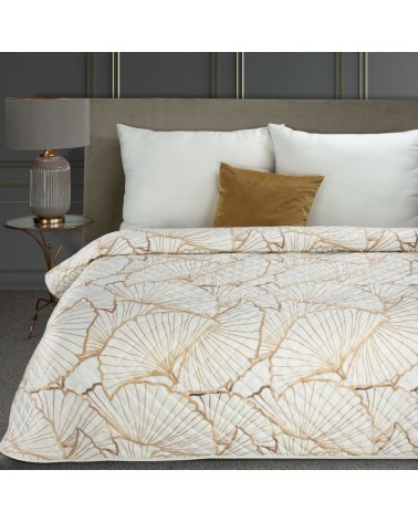Narzuta velvet 220x240 Luna 3 biała/złota