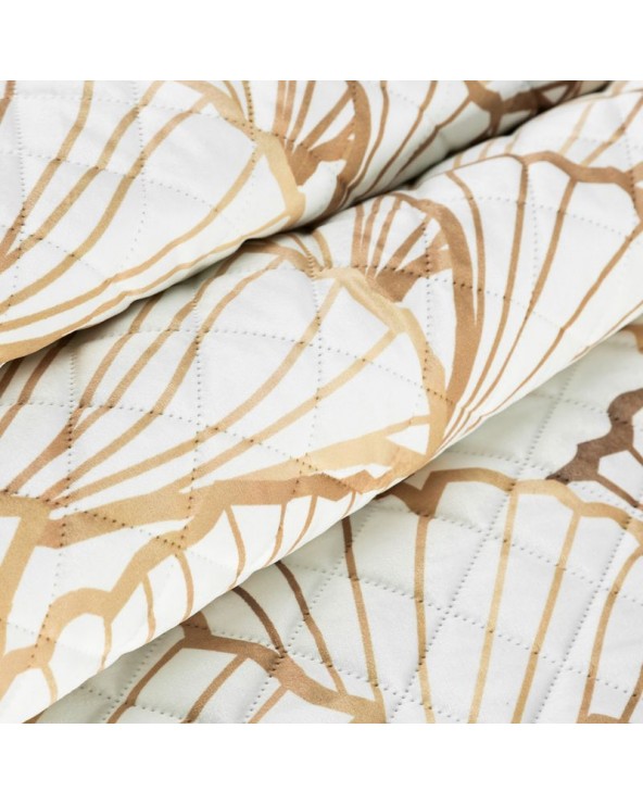 Narzuta velvet 220x240 Luna 3 biała/złota