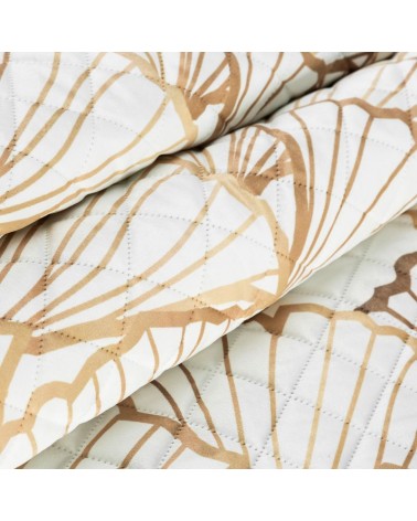 Narzuta velvet 220x240 Luna 3 biała/złota