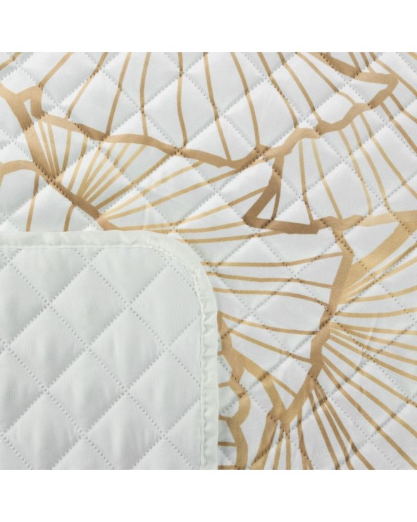 Narzuta velvet 220x240 Luna 3 biała/złota