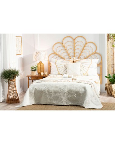 Narzuta velvet 220x240 Luna 3 biała/złota
