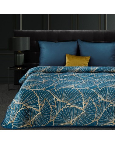 Narzuta velvet 220x240 Musa 3 granatowa/złota