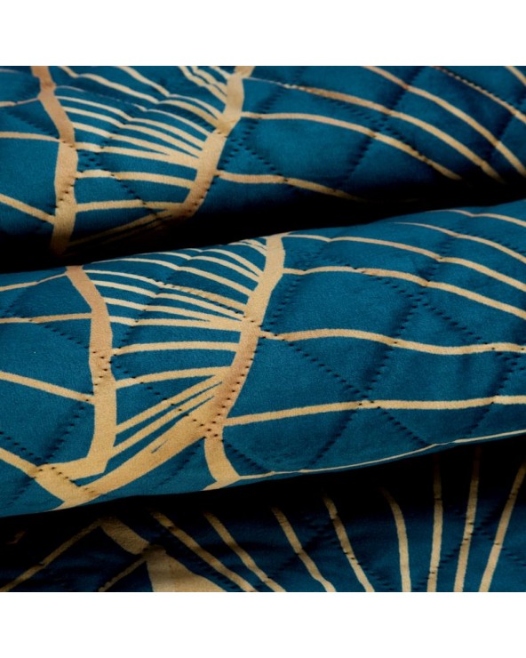 Narzuta velvet 220x240 Musa 3 granatowa/złota