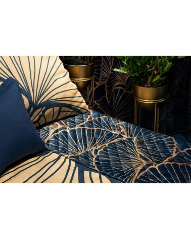 Narzuta velvet 220x240 Musa 3 granatowa/złota