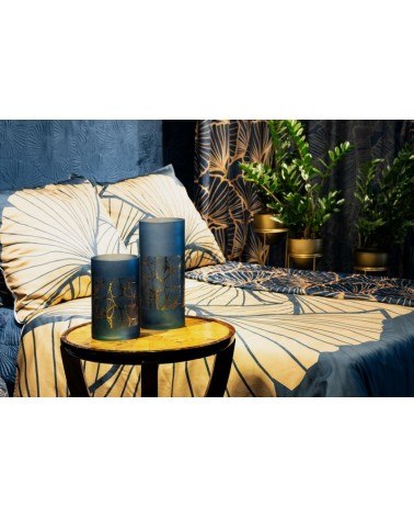 Narzuta velvet 220x240 Musa 3 granatowa/złota