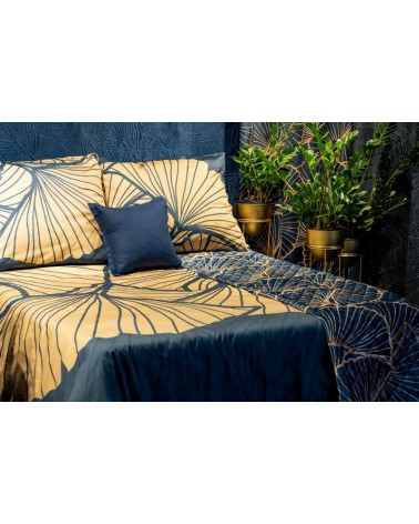 Narzuta velvet 220x240 Musa 3 granatowa/złota