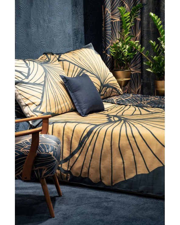 Narzuta velvet 220x240 Musa 3 granatowa/złota