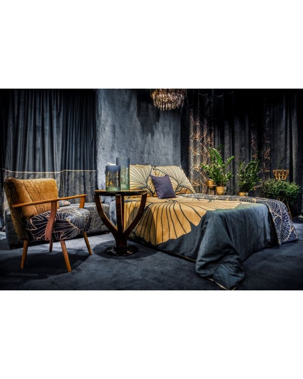 Narzuta velvet 220x240 Musa 3 granatowa/złota